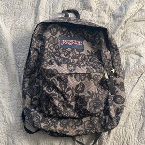 Jansport Black Lace Print Backpack